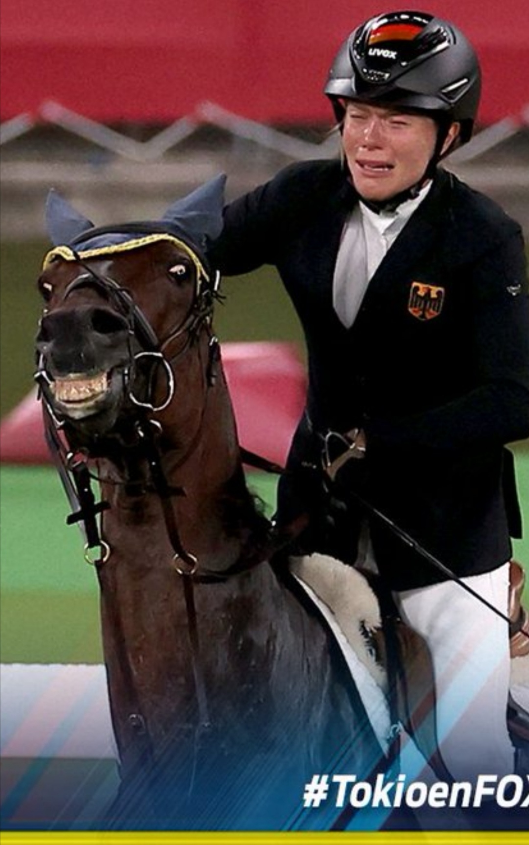 悲報 近代五種でダントツ1位だったドイツのアニカ シュロイ選手 なんj民みたいな駄馬を引き最下位で咽び泣く ばびろにあっ